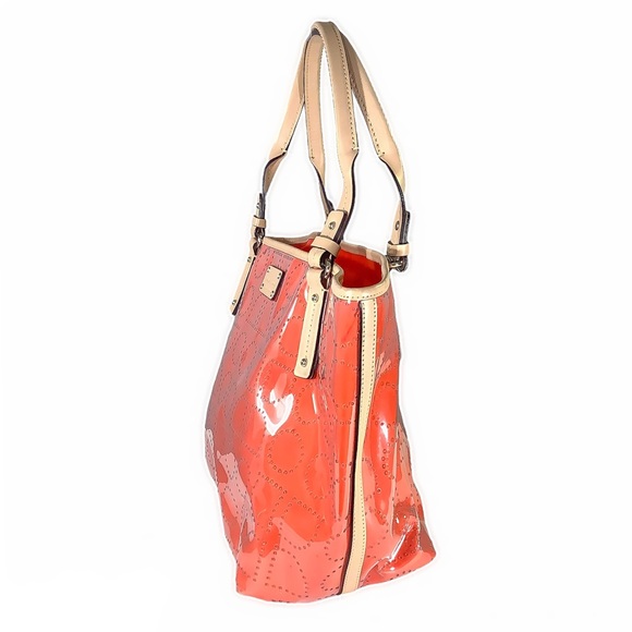 ♠️KATE SPADE Orange Geometric Patterned Bag - Picture 3 of 7